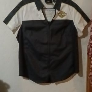 2XL Harley Davidson zip up bouse